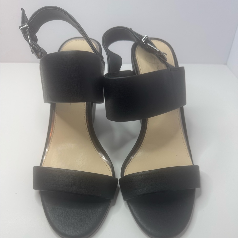 Jessica Simpson 'Wyra' Black Wedge Sandals Size 9M